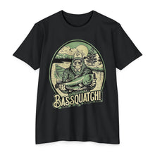 Load image into Gallery viewer, Bassquatch Unisex T-Shirt, Funny Fishing Tee, Outdoor Lover Gift, Sasquatch T-Shirt, Bass Fishing Shirt