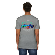 Load image into Gallery viewer, Women's Jersey soft Tee Fallon Cars "N" Coffee (Print on back)