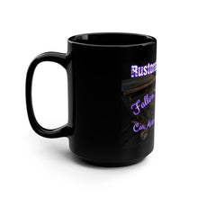 Load image into Gallery viewer, Rustoration Garage 'Fallon Spring Fling' 15oz Black Mug — Car, Motorcycle & RC Car Show Souvenir
