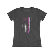 Load image into Gallery viewer, Fight Cancer Flag - Front - Women's Triblend Tee