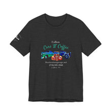 Load image into Gallery viewer, Women's Jersey short sleeve tee Fallon Cars "N" Coffee (on front)