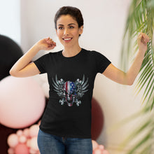Load image into Gallery viewer, American Skull Wings - Women's Triblend Tee - On Front
