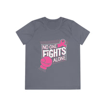 Load image into Gallery viewer, Ladies No one fights alone Competitor Tee