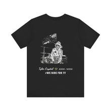 Load image into Gallery viewer, Tyler Crystal with Flag (print on back) Unisex Jersey Short Sleeve crew neck Tee