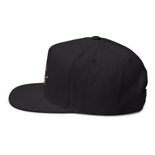 Load image into Gallery viewer, American Flag Pot Leaf - Embroidered Flat Bill Cap – Retro Trucking & Beer Lover Snapback