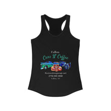 Load image into Gallery viewer, Women's Ideal Racerback Tank Fallon Cars N Coffee (Print on front)