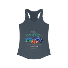 Load image into Gallery viewer, Women's Ideal Racerback Tank Fallon Cars N Coffee (Print on front)