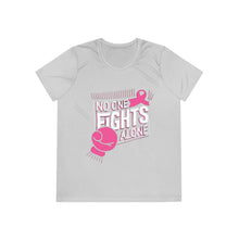 Load image into Gallery viewer, Ladies No one fights alone Competitor Tee