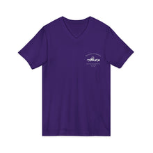 Load image into Gallery viewer, Women's Fallon Cars N Coffee (print on back) Jersey V-neck tee