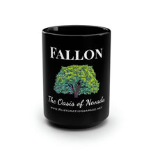 Load image into Gallery viewer, Fallon the Oasis - Black Mug, 15oz
