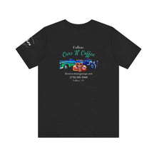 Load image into Gallery viewer, Women's Jersey short sleeve tee Fallon Cars"N"Coffee (print on back)
