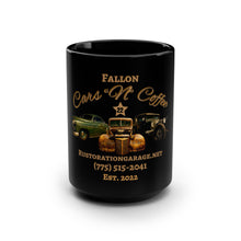 Load image into Gallery viewer, Fallon Cars N Coffee - Gold - Black Mug 15oz