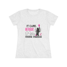 Load image into Gallery viewer, Women's It came we fought i won Triblend Tee