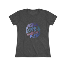 Load image into Gallery viewer, Women's Peace love & hollow points Triblend Tee