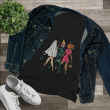 Load image into Gallery viewer, Women's Trick or treat girls Triblend Tee