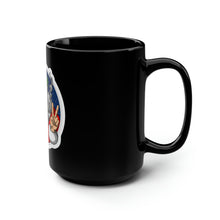 Load image into Gallery viewer, Smoking Peace Santa - Black Mug 15oz