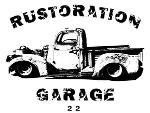 RUSTORATION GARAGE logo
