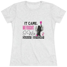 Load image into Gallery viewer, Women's It came we fought i won Triblend Tee