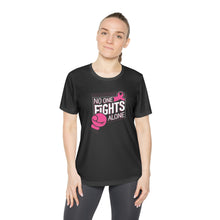 Load image into Gallery viewer, Ladies No one fights alone Competitor Tee