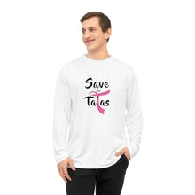 Load image into Gallery viewer, Unisex Save the Tatas Performance Long Sleeve Shirt
