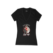 Load image into Gallery viewer, Women's Old School Pin-up - Jersey Short Sleeve Deep V-Neck Tee