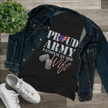Load image into Gallery viewer, Women's Proud Army National Guard Wife Triblend Tee