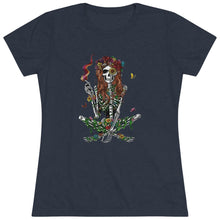 Load image into Gallery viewer, Women's Smoking Skull Triblend Tee