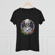 Load image into Gallery viewer, Women's Skull & Butterflies Triblend Tee