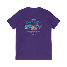 Load image into Gallery viewer, Unisex - Cars N Coffee - Print on back - Jersey Short Sleeve V-Neck Tee