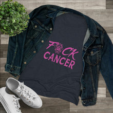 Load image into Gallery viewer, Women's Fuck Cancer Triblend Tee