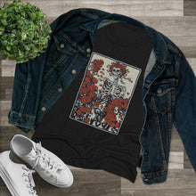 Load image into Gallery viewer, Women's Skull & Roses Triblend Tee