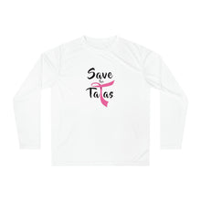 Load image into Gallery viewer, Unisex Save the Tatas Performance Long Sleeve Shirt