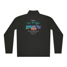 Load image into Gallery viewer, Unisex Cars N Coffee - On back - Quarter-Zip Pullover