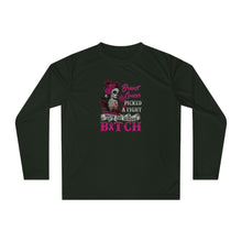 Load image into Gallery viewer, Unisex Picked a fight with the wrong Bitch Performance Long Sleeve Shirt