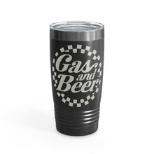 Load image into Gallery viewer, Gas and Beer - Black Ringneck Tumbler, 20oz