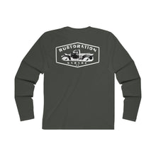 Load image into Gallery viewer, Rustoration Garage - Men's Long Sleeve Crew Tee - Black - Logo on Back