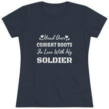 Load image into Gallery viewer, Women's Head Over Combat Boots Triblend Tee