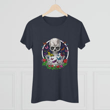 Load image into Gallery viewer, Women's Skull & Butterflies Triblend Tee