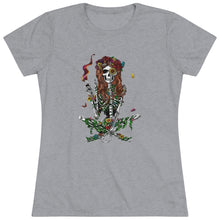 Load image into Gallery viewer, Women's Smoking Skull Triblend Tee