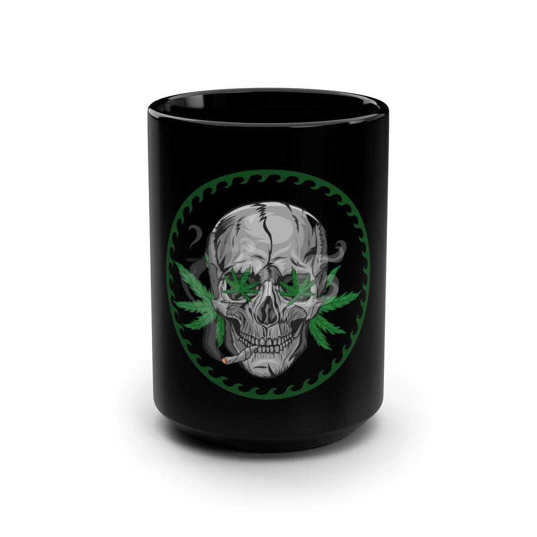 Circle Skull Smokes - Black Mug 15oz