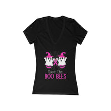 Load image into Gallery viewer, Women's Boo Bees Jersey Short Sleeve Deep V-Neck Tee
