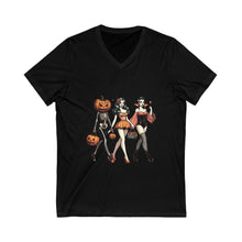 Load image into Gallery viewer, Spooky Chic Halloween V-Neck Tee
