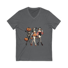 Load image into Gallery viewer, Spooky Chic Halloween V-Neck Tee
