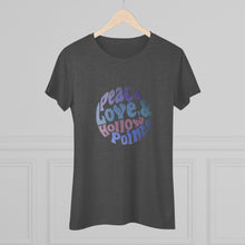 Load image into Gallery viewer, Women's Peace love &amp; hollow points Triblend Tee
