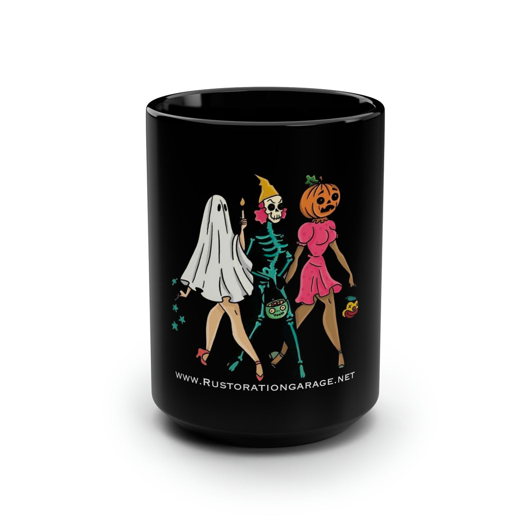 Trick or treat girls - Black Mug 15oz