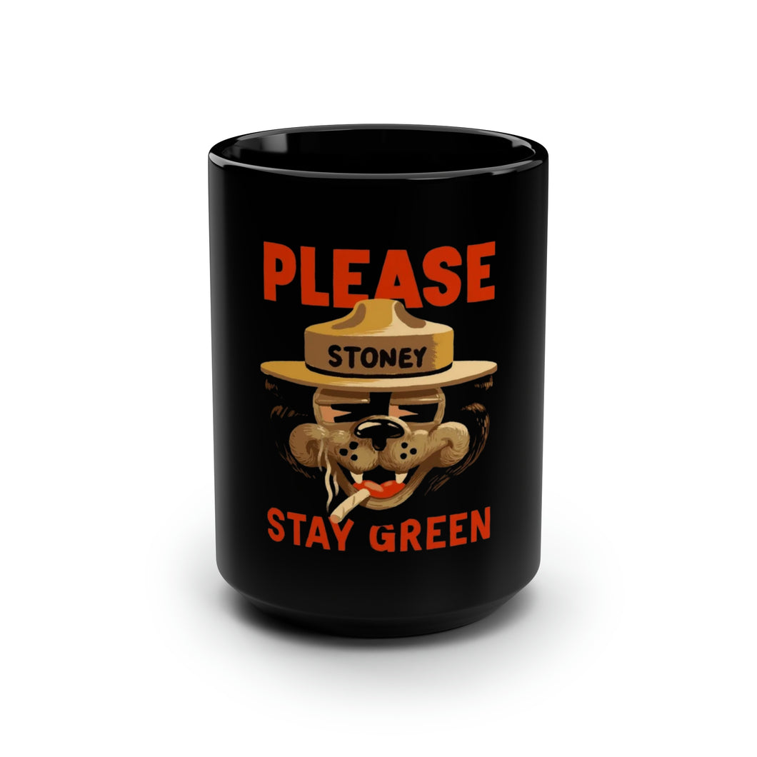 Stoney The Bear - Black Mug 15oz