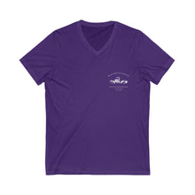 Load image into Gallery viewer, Women&#39;s Live Fast Die Pretty (print on back) Jersey V-neck tee
