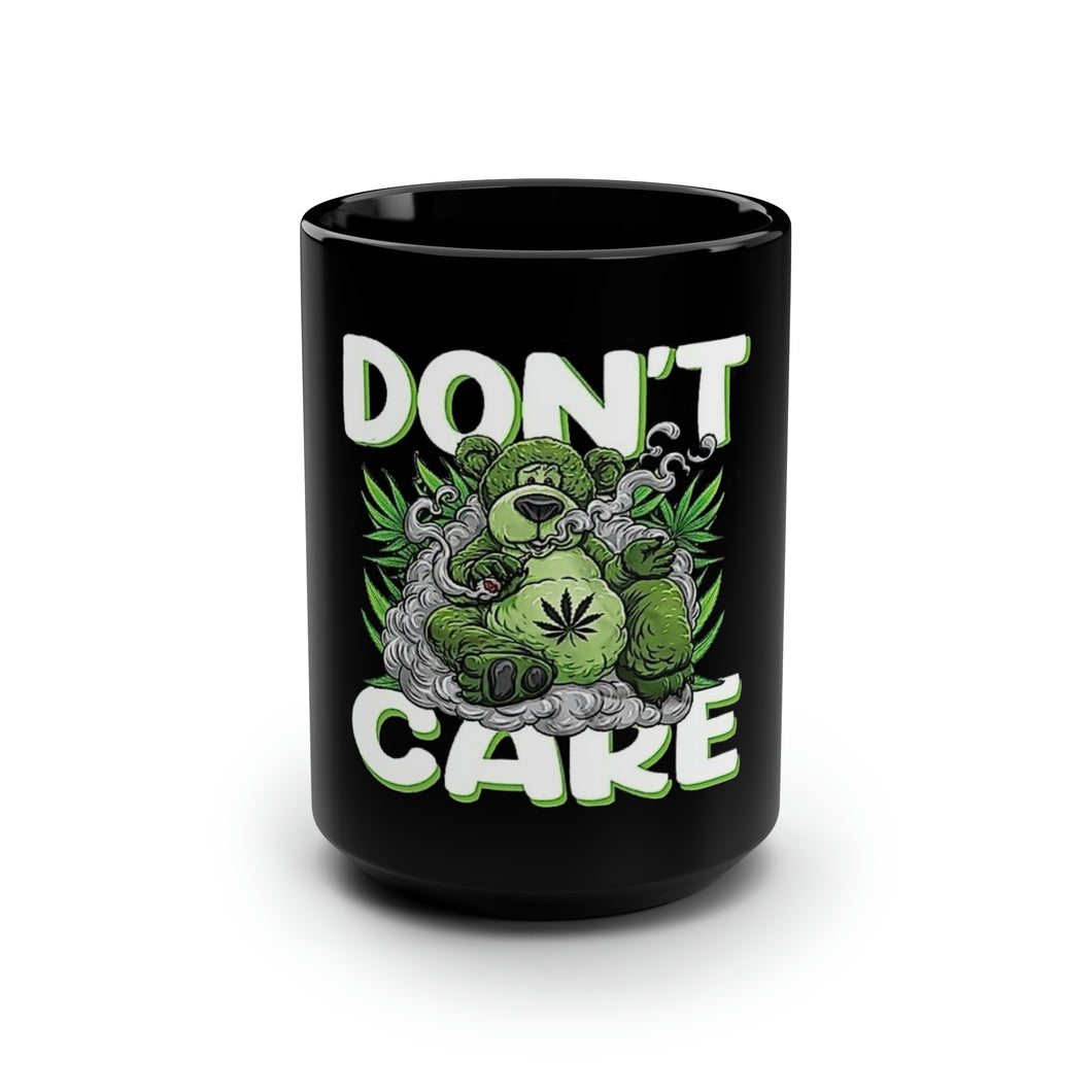 Don't Care Bear - Black Mug 15oz