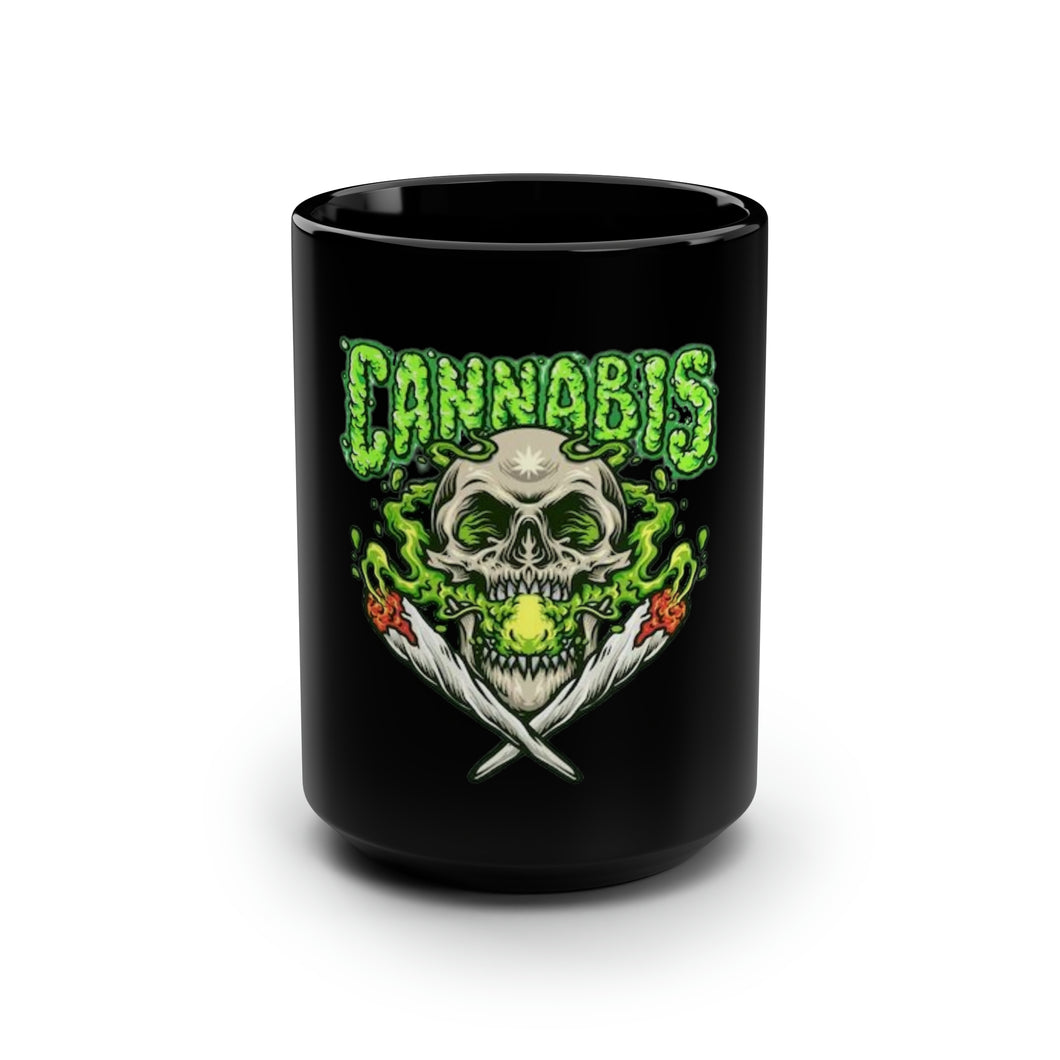 Cannabis Skull - Black Mug 15oz