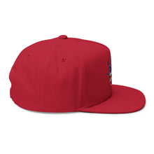 Load image into Gallery viewer, American Flag Pot Leaf - Embroidered Flat Bill Cap – Retro Trucking &amp; Beer Lover Snapback
